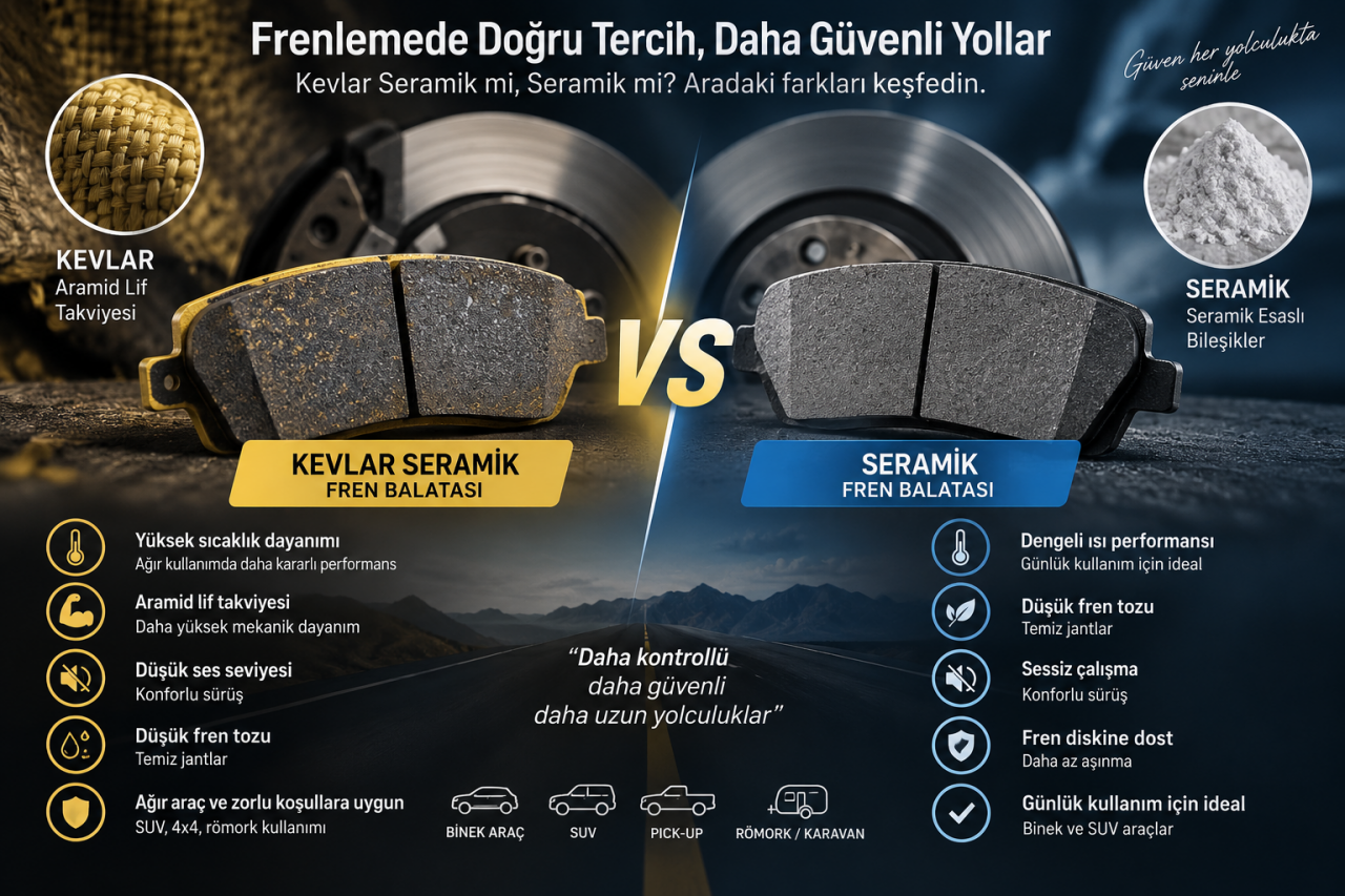 Kevlar Seramik ile Seramik Fren Balatası Arasındaki Fark Nedir?
