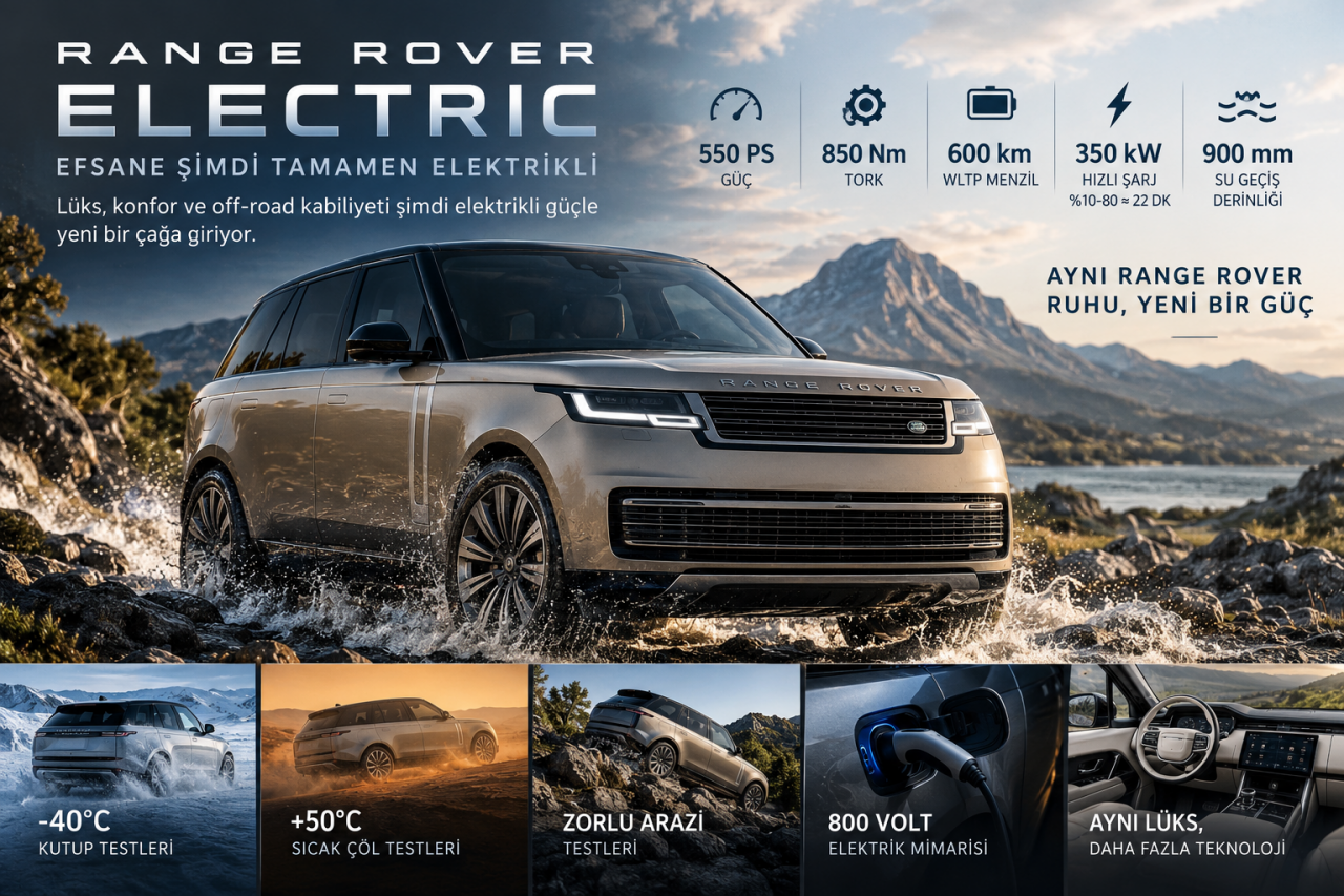 Elektrikli Range Rover: Menzil, Test Sonuçları, Özellikleri ve Çıkış Tarihi