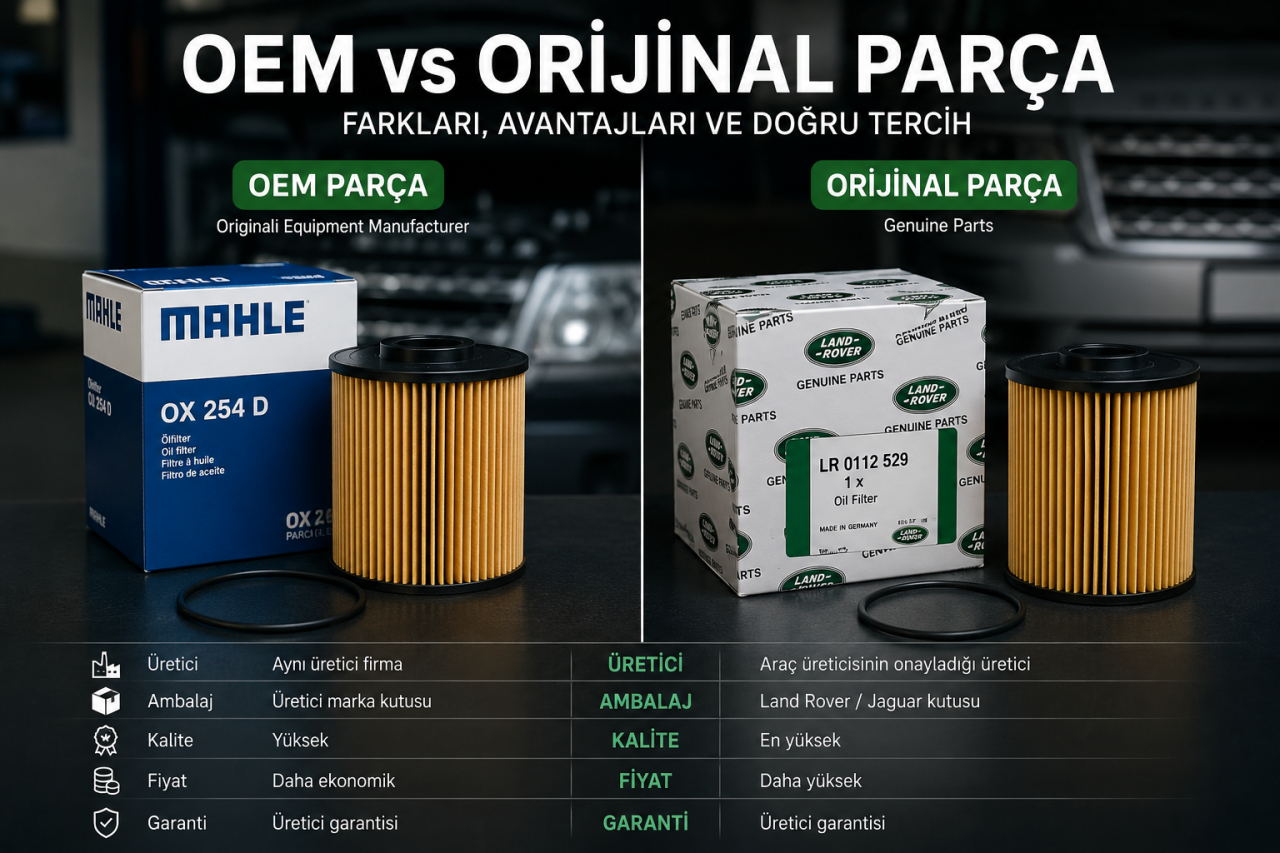 OEM ile Orijinal Parça Arasındaki Fark Nedir? | Land Rover ve Jaguar Yedek Parça Rehberi
