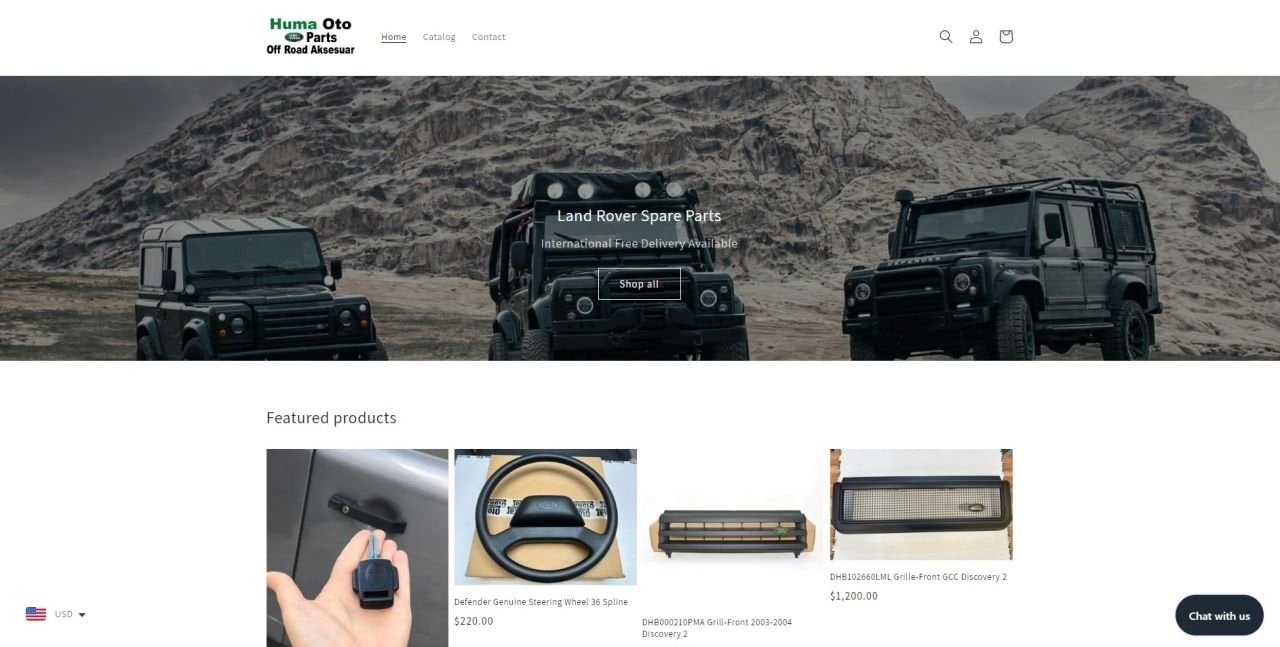 Huma Auto Store English Website
