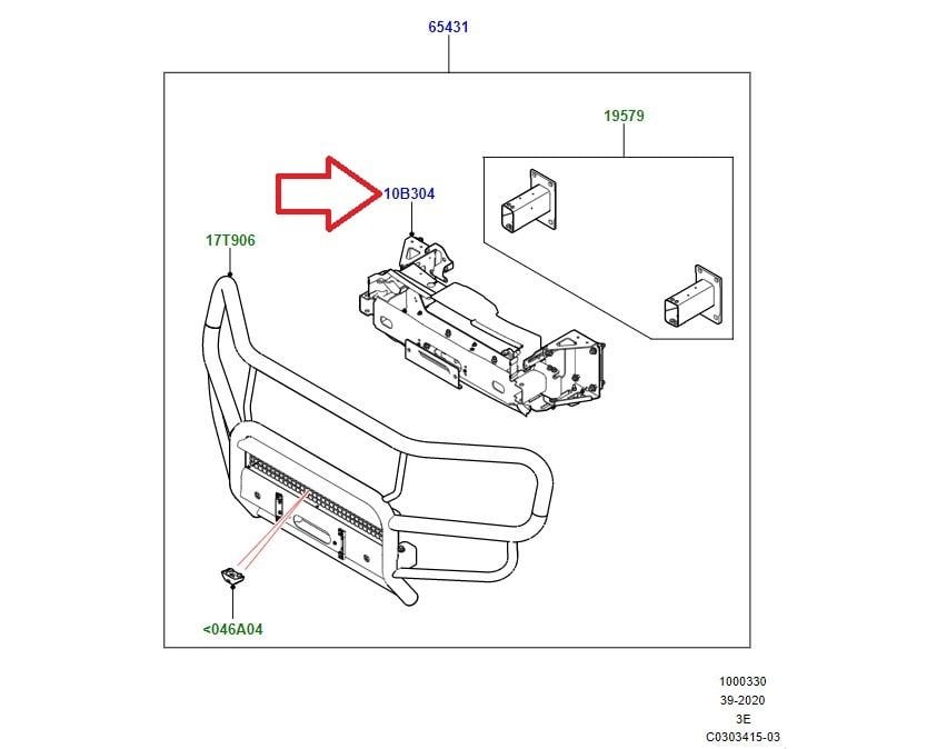 Yeni Defender Ön Koruma Demir Braketi VPLEP0489