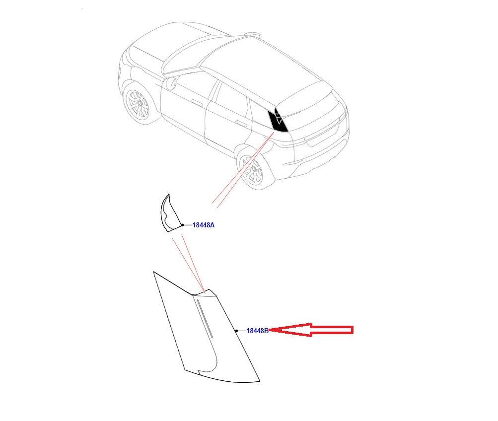 LR136542 LR114445 Pillar Finisher LH Evoque