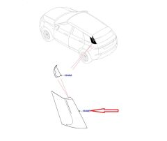 LR136542 LR114445 Pillar Finisher LH Evoque