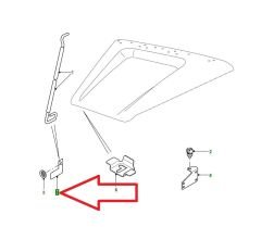 ASU710040-L Engine Hood Support Bracket-Right Defender