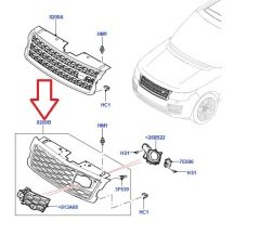 LR132888 LR123770 LR115977 Ön Panjur Phev Range Rover
