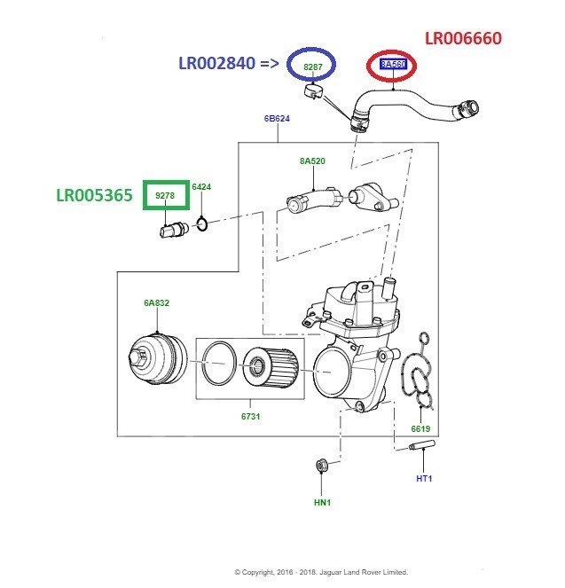 Yağ Soğutucu Hortumu LR006660