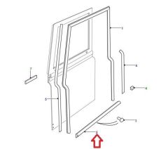 Defender Front Door Sill Seal MWC6130 ALR6250