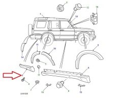 Discovery 2 Arka Tampon Çıtası Sağ DDE101720