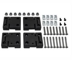 Defender Series Front Door Hinge Set Anodized Black Aluminum DA1305