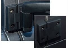 Defender Series Front Door Hinge Set Anodized Black Aluminum DA1305