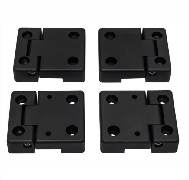 Defender Series Front Door Hinge Set Anodized Black Aluminum DA1305