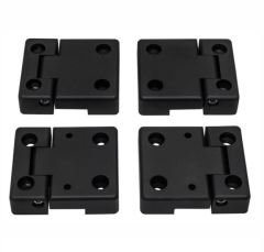 Defender Series Front Door Hinge Set Anodized Black Aluminum DA1305