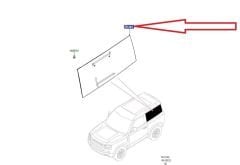 LR132086 Rear Side Fixed Glass Right Defender 90