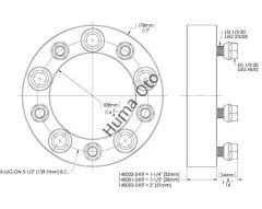 Jeep 5x139.7 Jant Spacer 1.25 inch 140022-2-KIT