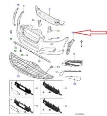 C2Z16531 Ön Tampon Braketi Sağ Orijinal