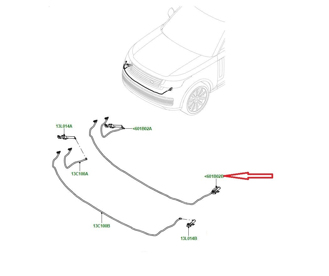 LR180957 LR153744 Far Yıkama Fıskiyesi Sol