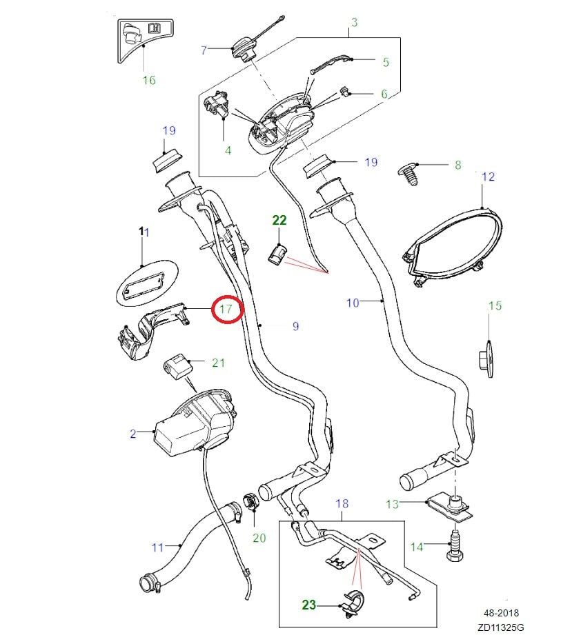 C2Z14114 Depo Kapağı Menteşe ve Yay Kiti Orijinal