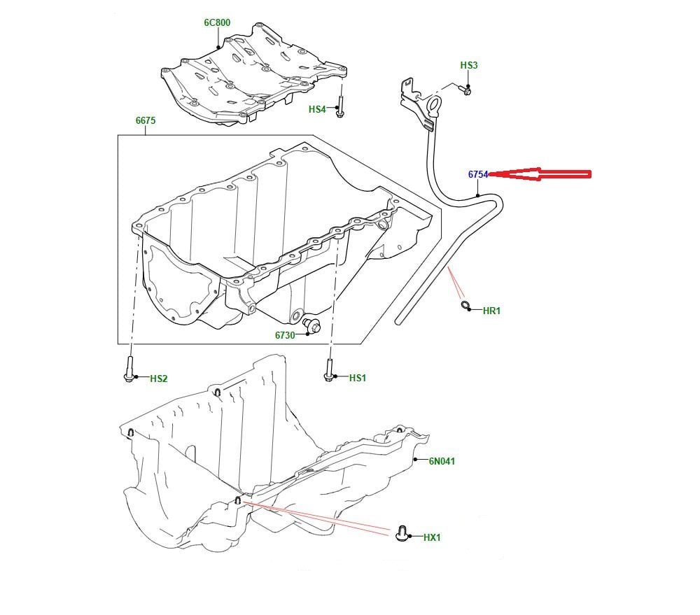 LR112100 LR085936 Yağ Çubuk Borusu Sport Discovery
