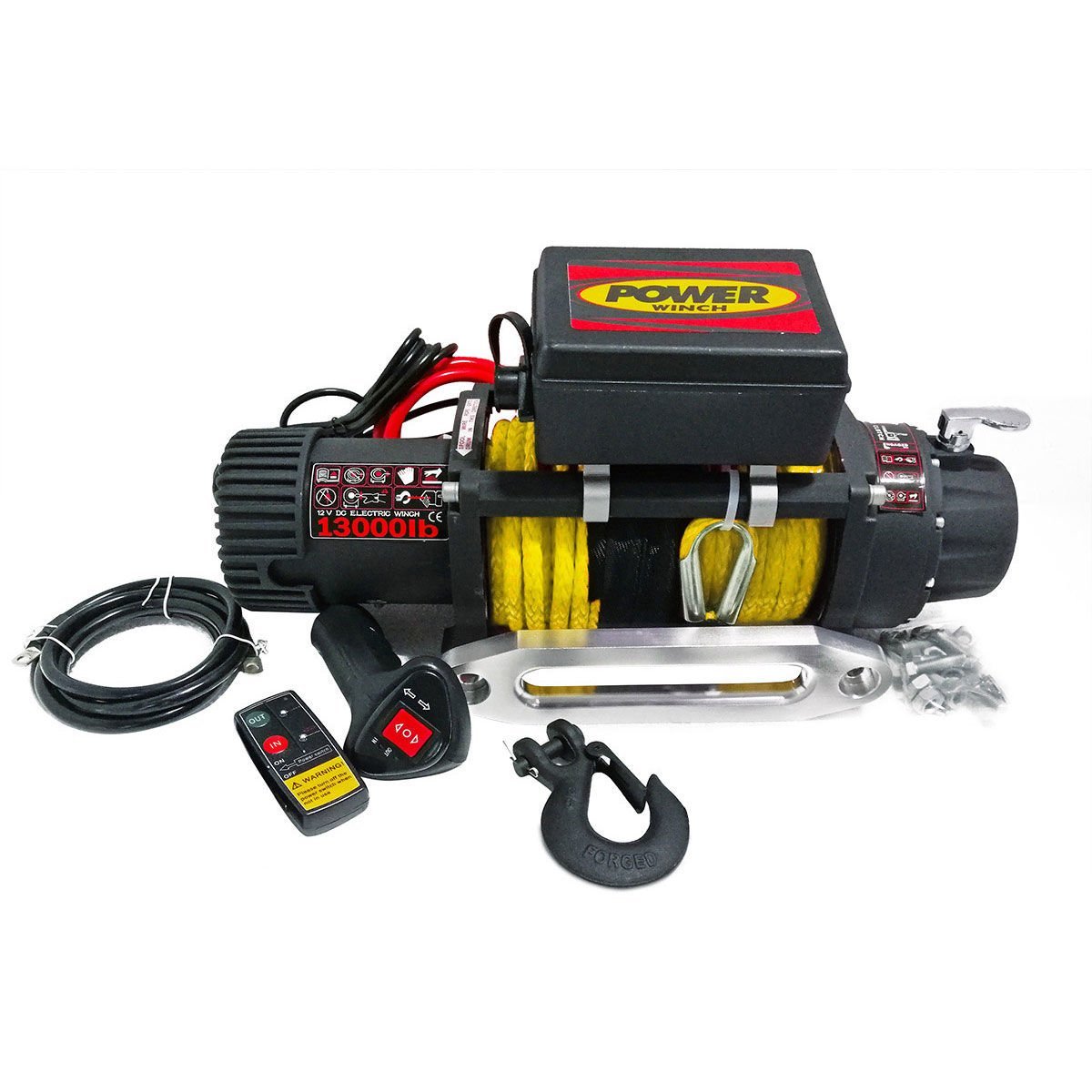 13000 LB Sarı Sentetik Halatlı Power Vinç