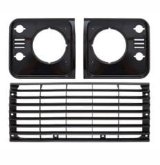 Defender Grille Headlight Frame Kit Black DA1357