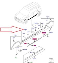 LR084461 Sol Ön Kapı Kaplama Range Rover Evoque