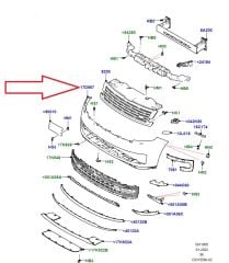 LR157963 Ön Tampon Range Rover