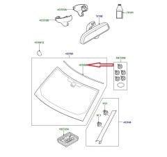 LR031186 DCB500130PVJ Ön Cam Üst Çıtası Discovery 3 4