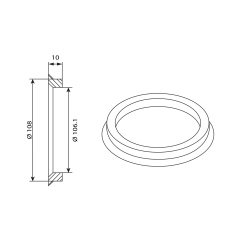 CM0751680000 Jant Bileziği 108/106.1 mm Plastik