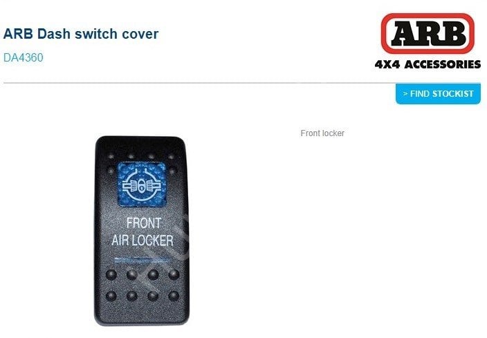 ARB Front Air Lock Button Cover DA4360