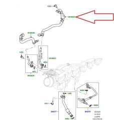 LR124541 T4A34781 Turbo Cooling Return Hose Upper