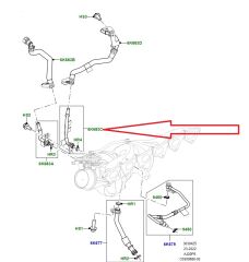 LR183052 LR121762 AJ814174 Turbo Soğutma Dönüş Hortumu Alt