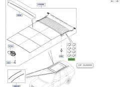 Range Rover Sunroof Güneşlik Kapakları LR040751