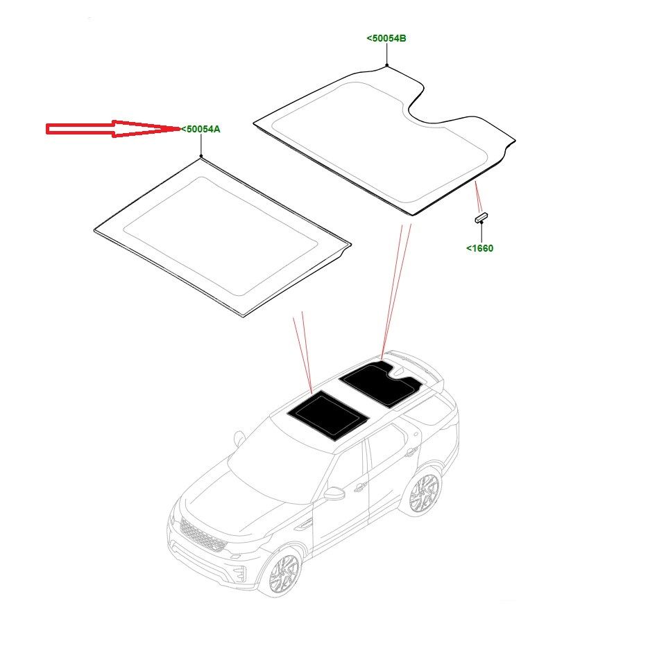 LR180104 LR145001 LR083246 SunRoof Camı Ön Discovery 5
