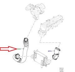LR141678 T2H43041 Intercooler Hortumu