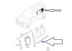 Defender Bagaj Cam Altı Çıtası Sol LR147359