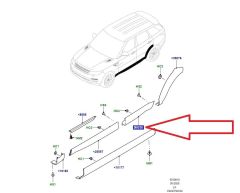 LR125991 LR044140 Rear Door Moulding RH Range Rover Sport