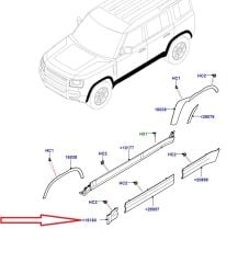 LR175931 LR149402 LR146717 Ön Sol Çamurluk Kaplaması Defender