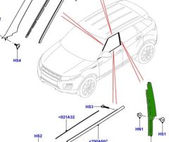Range Rover Evoque B-Direk Kaplaması Sağ LR050756