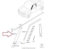 LR174350 LR161359 Ön Cam A-Direk Kaplaması Sol Yeni Defender