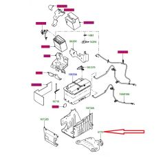 LR114227 J9C25747 Battery Tray Bottom