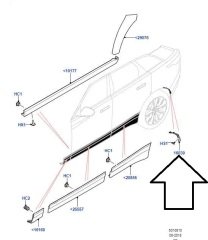 Range Rover Velar Arka Tampon Sol Kaplaması LR092698