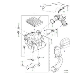 LR031342 PHB500340 PHB500320 Hava Filtre Kutusu Defender