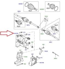 LR105296 LR072042 Ön Aks Braketi Evoque Discovery Sport