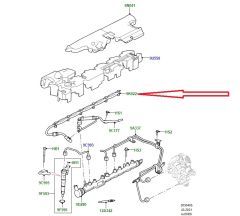 LR125521 JDE40834 Diesel Return Pipe 3.0 I6