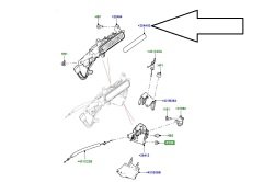 LR115191 Door Handle Cover Left Rear Range Rover Evoque