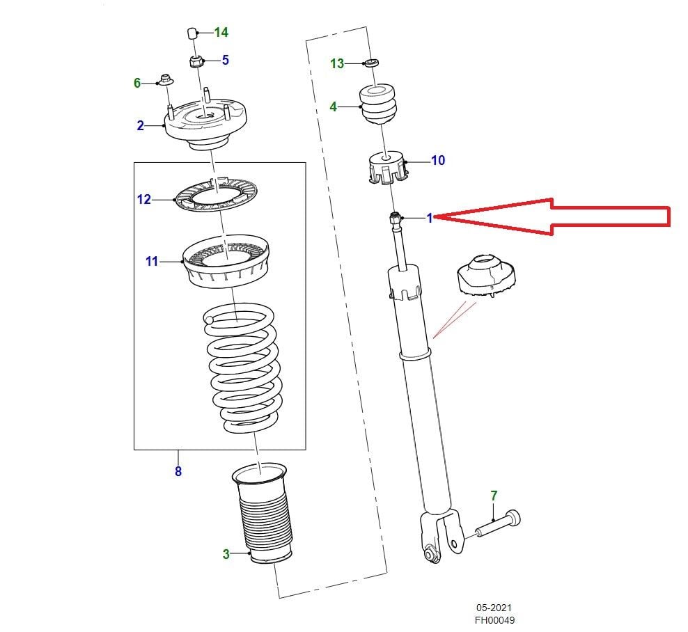 T2H30454 T2H26321 T2H1677 Ön Amortisör Jaguar Orijinal