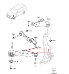 LR183114 LR152745 Control Arm Front Lower Left Lemförder Range Rover