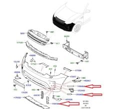 LR082888 LR082890 LR082892 Kapak Sağ Ön Tampon Discovery 5