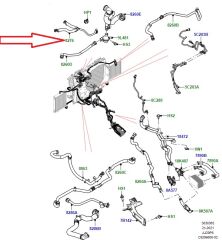 104123735 LR128310 Radyatör Hortumu Range Rover Discovery