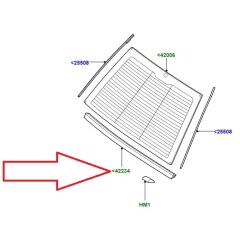 Range Rover Rear Door Window Bottom Wick DCD000011PMD